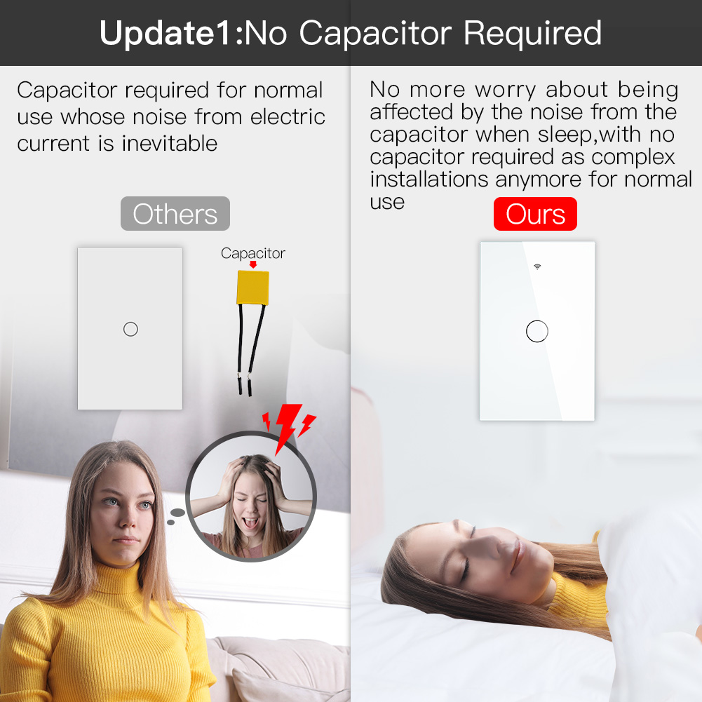 ZigBee Glasscheibe Lichtschalter, 1 2 3 Gang